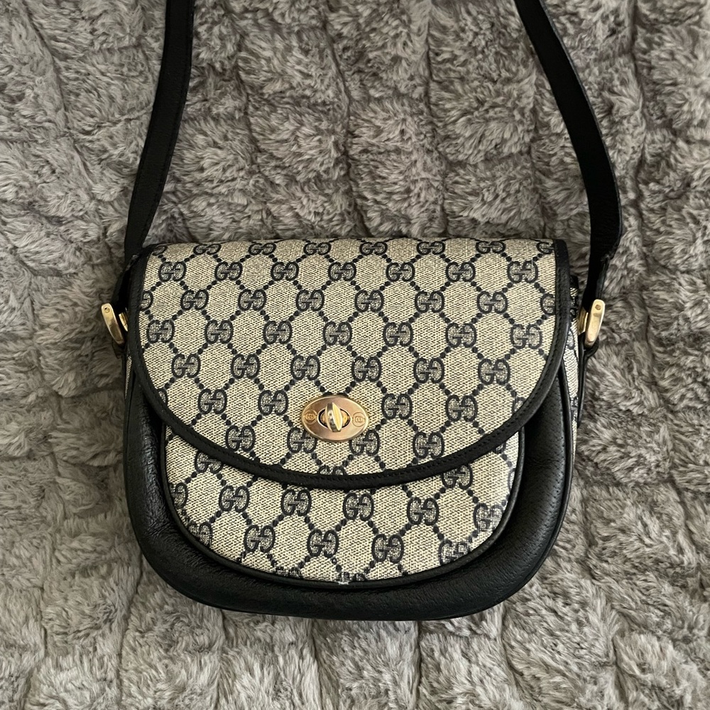 Authentic Gucci GG PVC Leather Crossbody bag